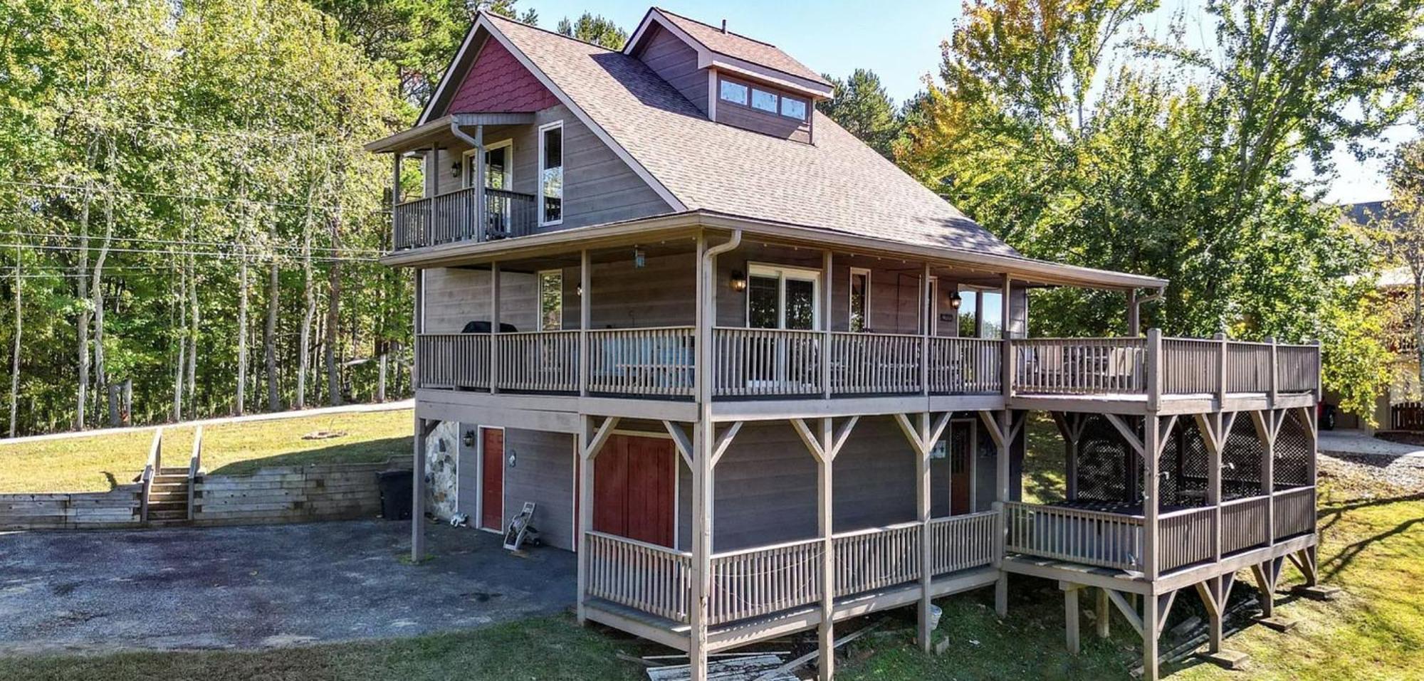 Birds Eye Cabin - Sunset & Starry Retreat Pet Friendly W Private Hottub, Fire Pit And Game Room Ellijay Bagian luar foto